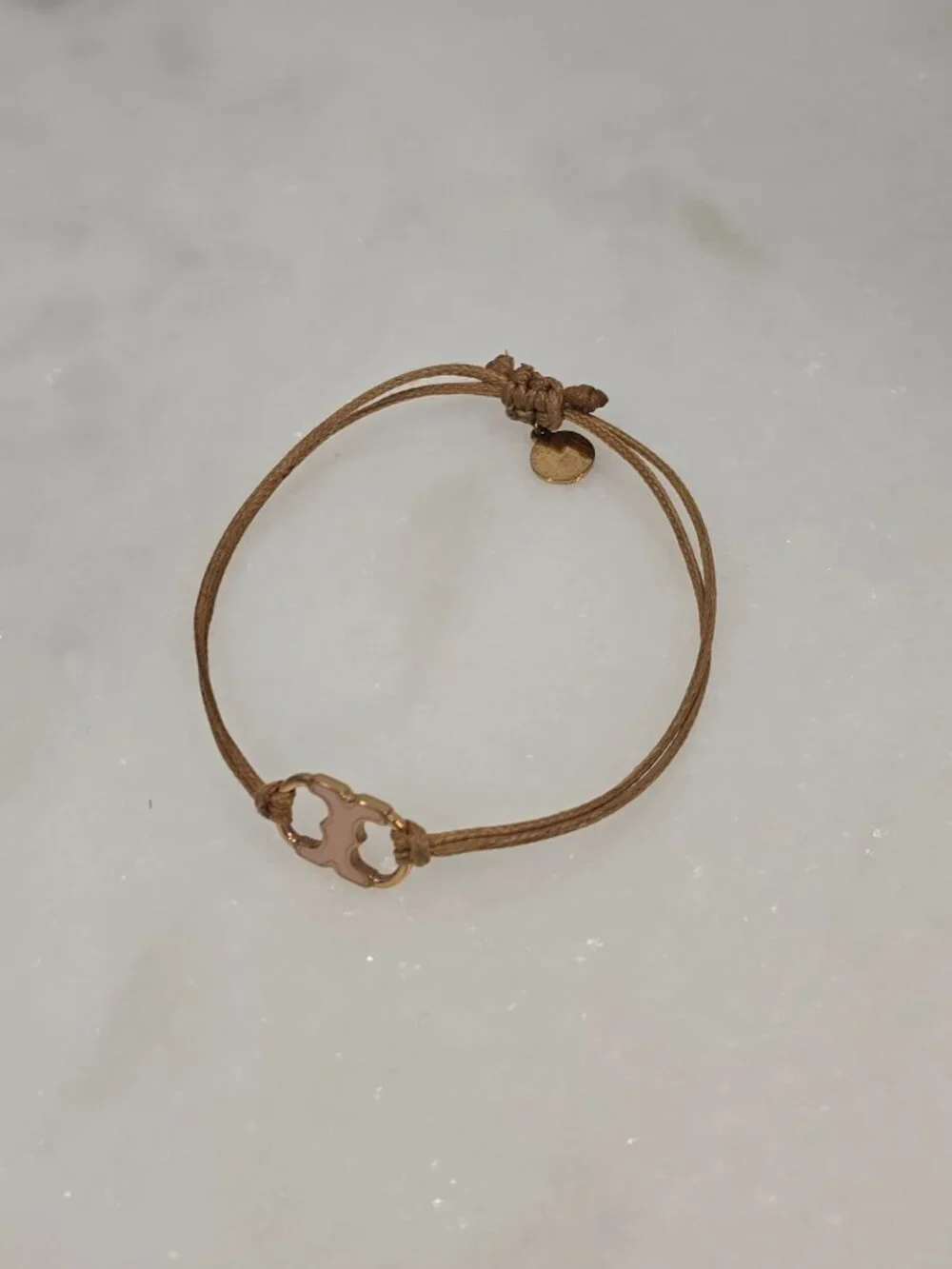 Tory burch embrace bracelet brown with rose gold